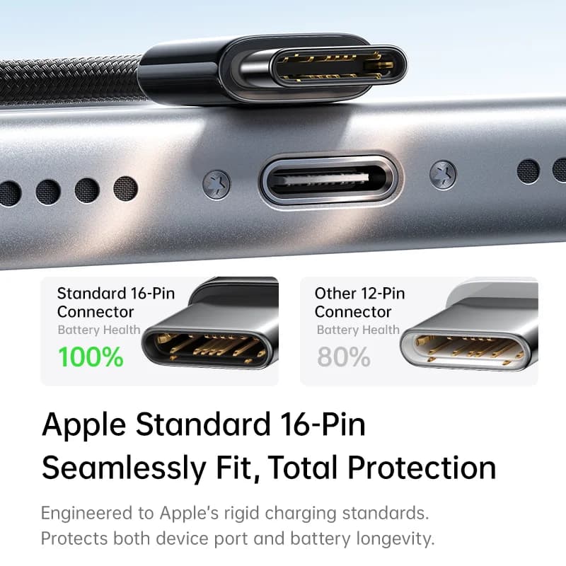 100W USB-C'den USB-C'ye Hızlı Şarj Kablosu