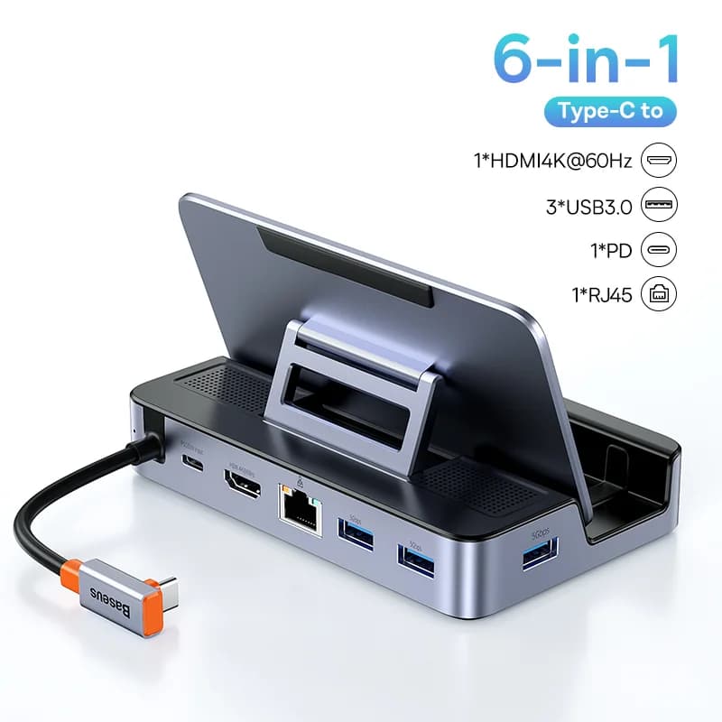 4K HDMI ve Ethernetli USB-C Docking İstasyonu