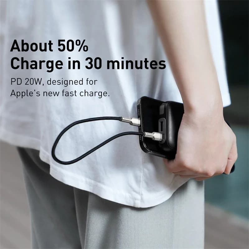 20W PD USB-C'den Lightning'e Hızlı Şarj Kablosu